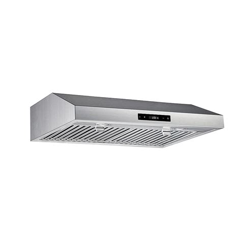 black stainless steel under cabinet range hood canada|30 inch black stainless hood.